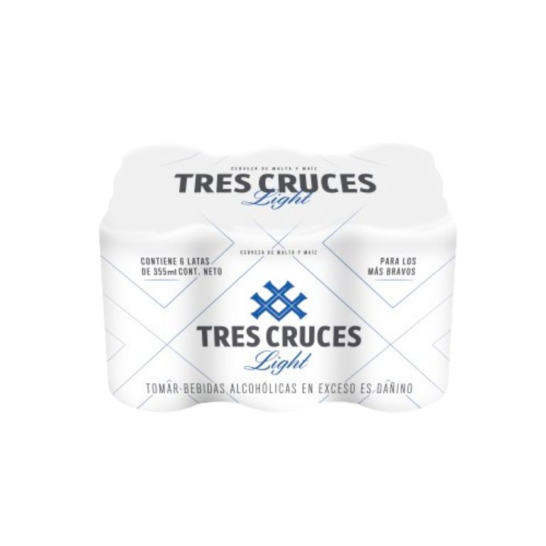 Cerveza Tres Cruces Light Empaque 6 Und 355 mL