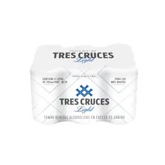 TRES CRUCES LIGHT - Cerveza Tres Cruces Light Empaque 6 Und 355 mL
