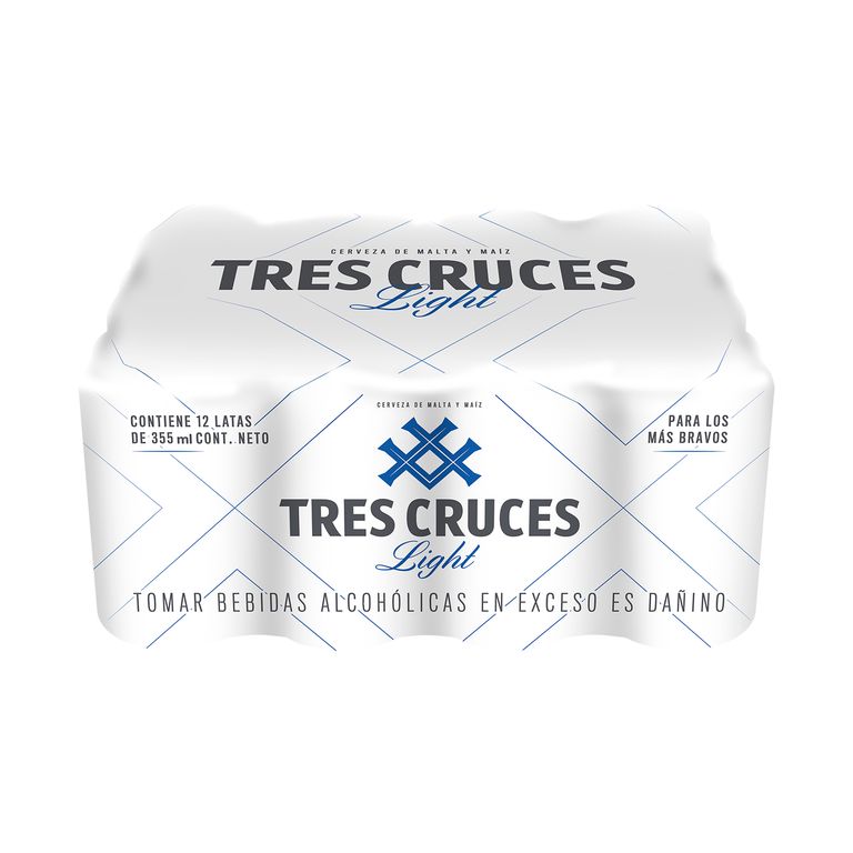 Cervezas Tres Cruces Light Empaque 12 Und 355 mL