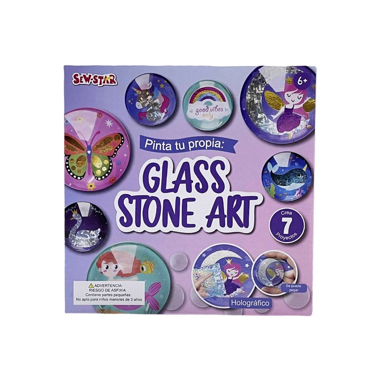 Glass Stone Art Holographic Stickers