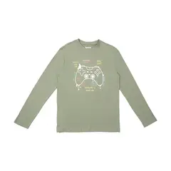 REDWOOD - Polo Estampado Manga Larga Teen Niño Redwood