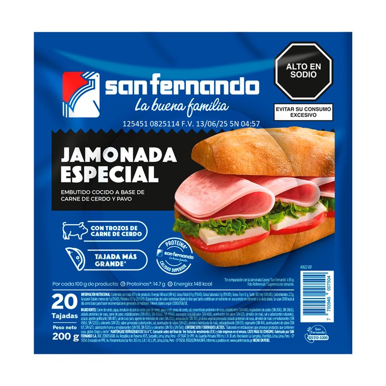 Jamonada Especial San Fernando Empaque 200 g