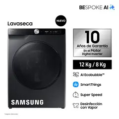 SAMSUNG - Lavaseca Samsung AI Ecobubble 12 Kg 8 Kg
