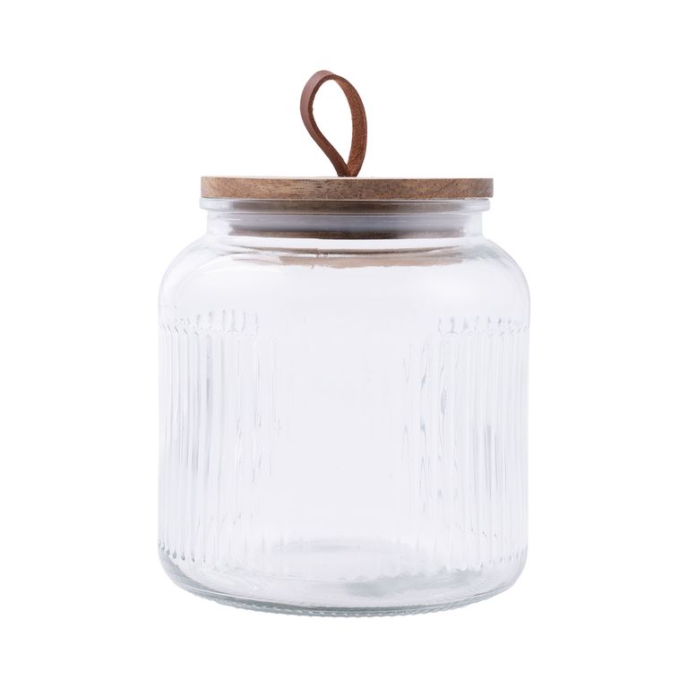 Canister Vidrio Tapa Madera Mallorca