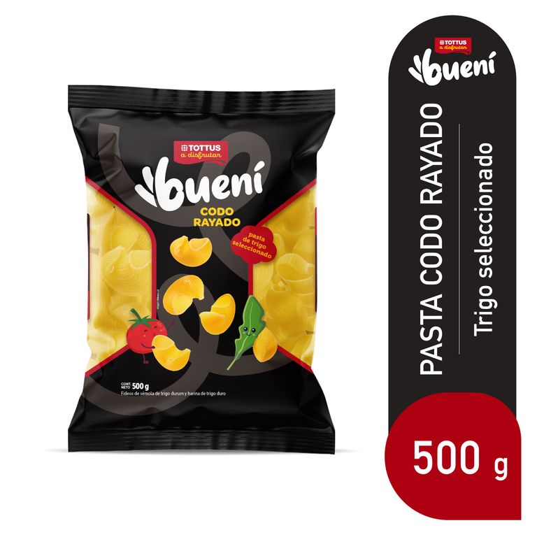 Pasta Codo Rayado Tottus Bolsa 500 g