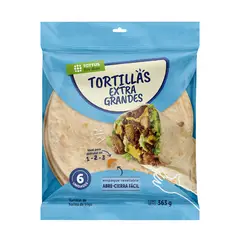 TOTTUS - Tortillas de Trigo Extragrandes Tottus Bolsa 6 Und