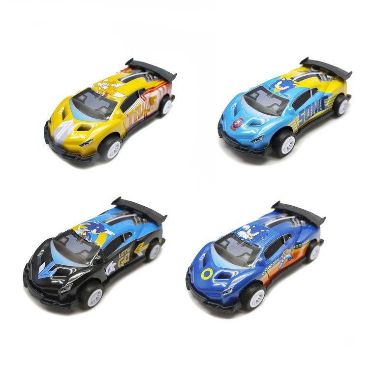 Set x4 Carro Fricción Sonic Surtido