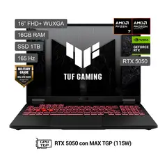 ASUS - Laptop ASUS TUF GAMING A16 R7 260 1TB Ssd 16GB Rtx 5050