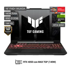 ASUS - Laptop ASUS TUF GAMING A16 R7 7445Hs 512Ssd 16GB Rtx 4050