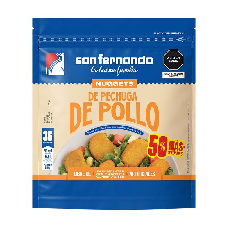 Nuggets Pollo San Fernando Bolsa 36 Und