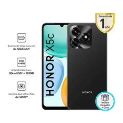 HONOR - Smartphone Honor X5C 4Gb+128Gb Midnight Black