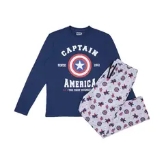 MARVEL - RL - Pijama Franela Capitan America Hombre