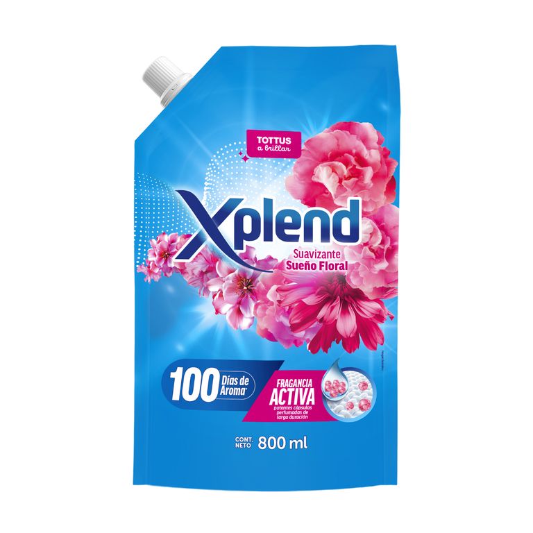 Suavizante Xplend Sueño Floral Doypack 800 mL