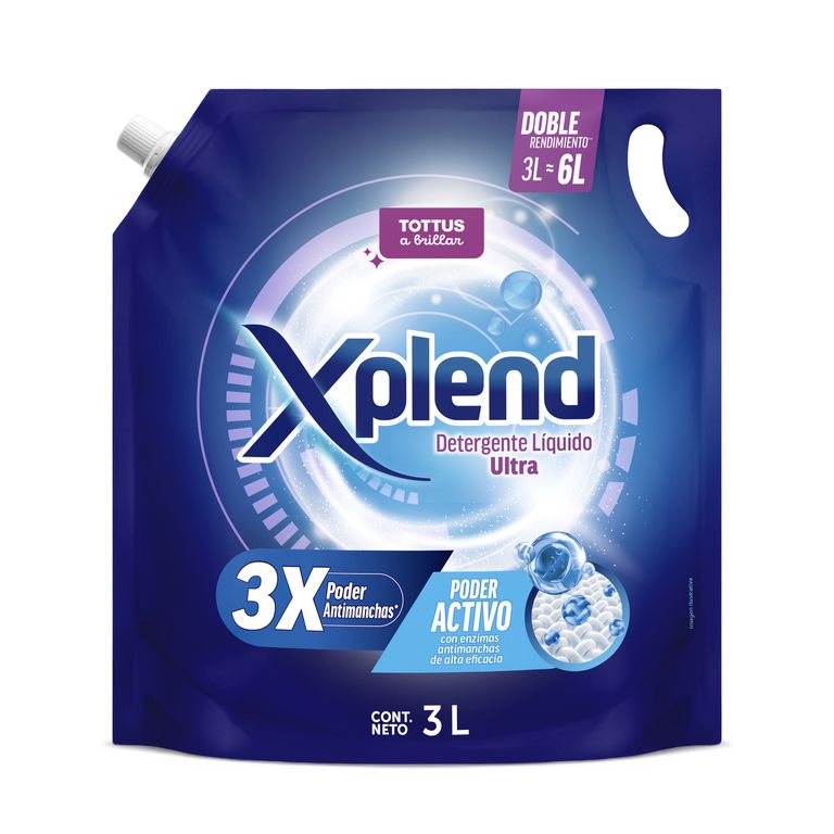 Detergente Líquido Xplend Ultra Doypack 3 L