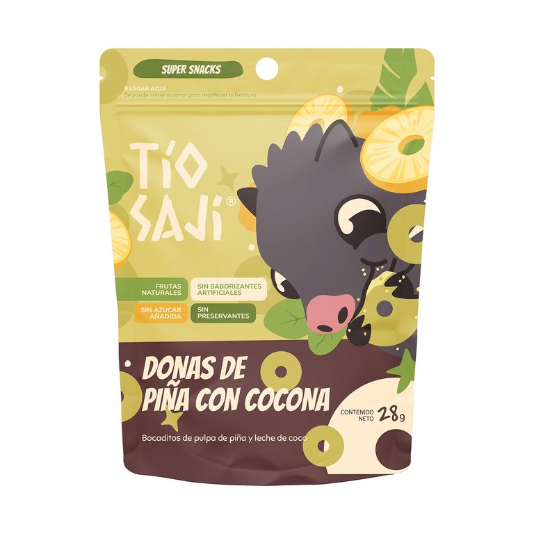 Snack Tio Saji Donas Piña y Cocona Bolsa 28 g