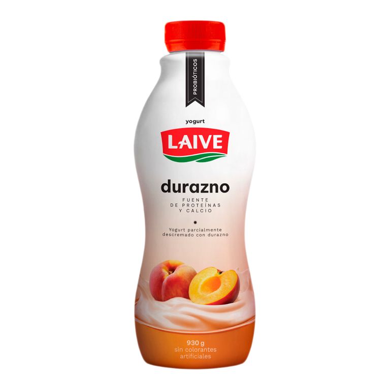 Yogurt Laive Probiótico Sabor Durazno Botella 930 g