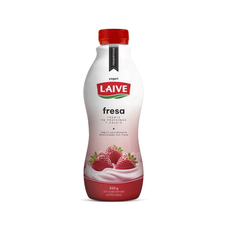 Yogurt Laive Probiótico Sabor Fresa Botella 930 g