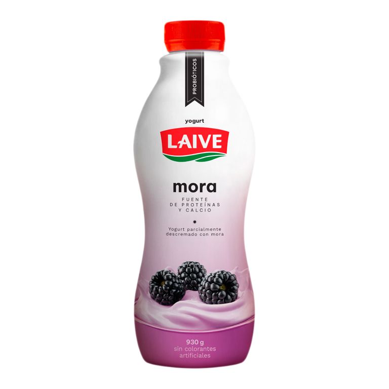 Yogurt Laive Probiótico Sabor Mora Botella 930 g