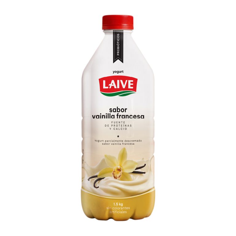 Yogurt Probiótico Laive Sabor Vainilla Botella 1.5 Kg