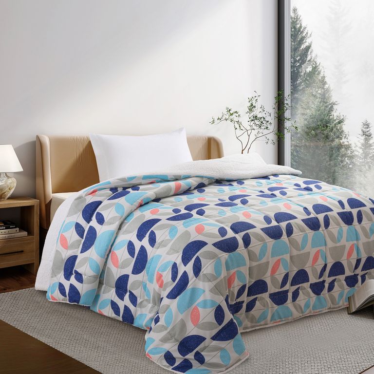 EDREDON EMA SHERPA EST NAVY 1.5PLZ