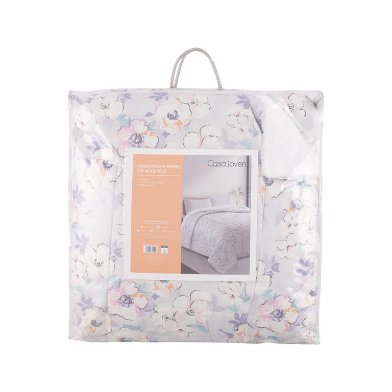 EDREDON EMA SHERPA EST BEIGE 2PLZ