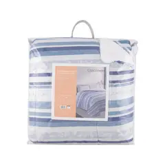 CASA JOVEN - Edredón Ema Sherpa Estampado 2Plz Esmeralda