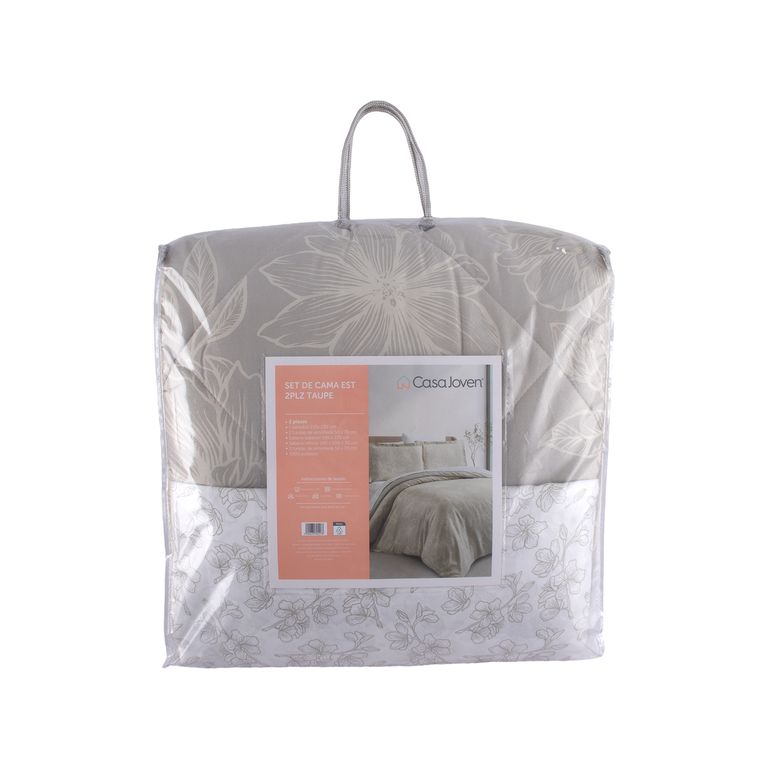 Set de Cama Est 2Plz Taupe