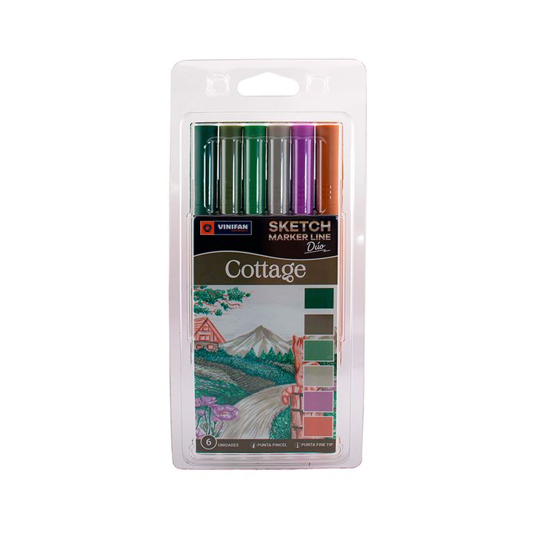 Marcadores Vinifan Sketch Marker Line Cottage 6 Und