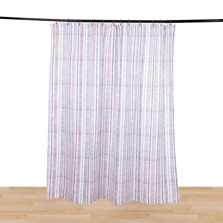 CORTINA BANO TELA C ARGOLLAS RAYAS