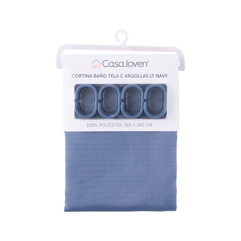 CORTINA BANO TELA C ARGOLLAS LT NAVY