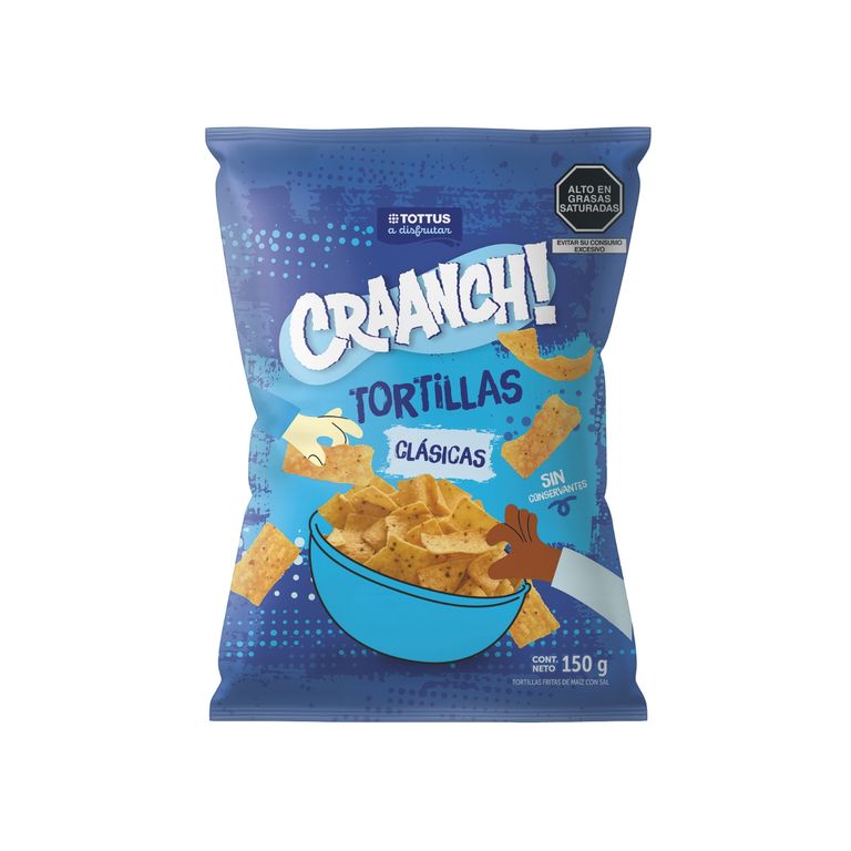 Tortilla Clásica Craanch Tottus Bolsa 150 g