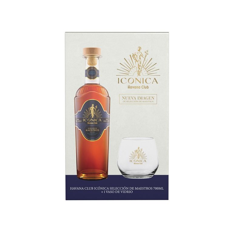 Ron Havana Club Icónica 700 mL + Vaso