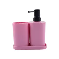 PRECIO UNO - Set Pump Portacepillo y Jabonera Surt
