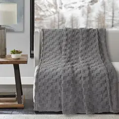 CASA JOVEN - Manta Jq Sherpa Cubos Lt Chocolate