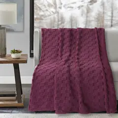 CASA JOVEN - Manta Jq Sherpa Cubos Mid Berry