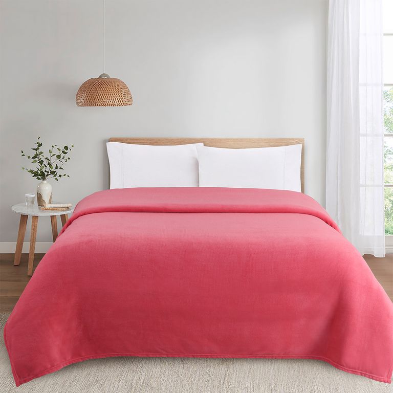 FRAZADA CORAL FLEECE 1.5PLZ LT CEREZA