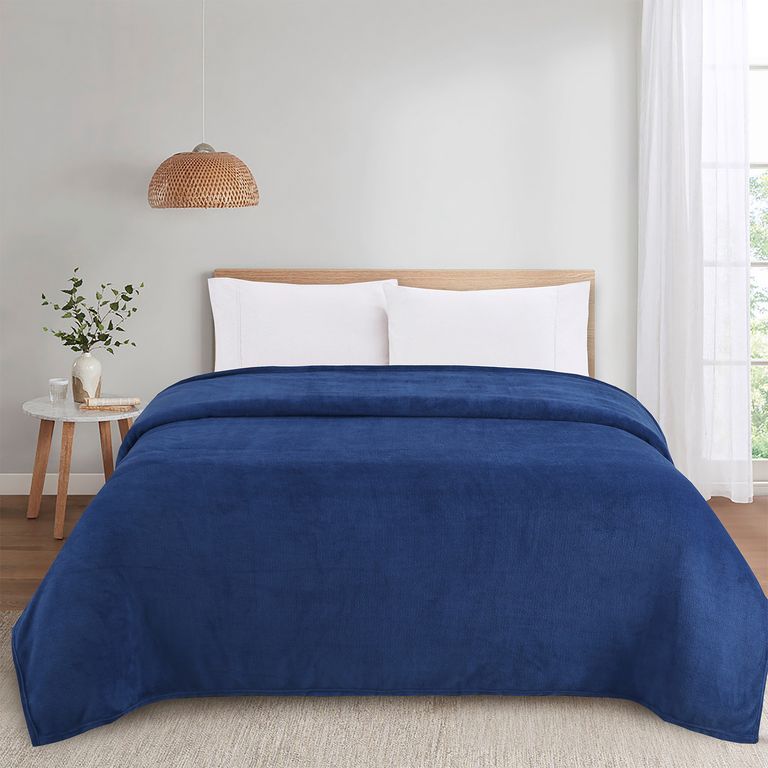 FRAZADA CORAL FLEECE 1.5PLZ NAVY