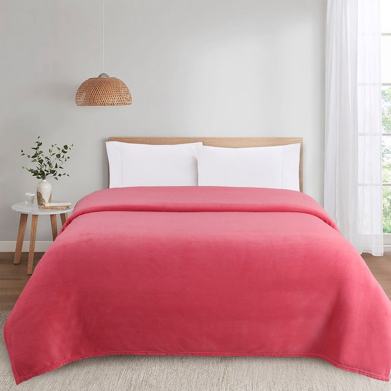 FRAZADA CORAL FLEECE 2PLZ LT CEREZA