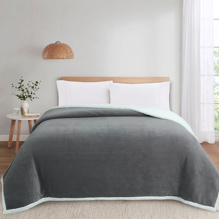 FRAZADA CORAL SHERPA 1.5 PLZ LT CHOCO