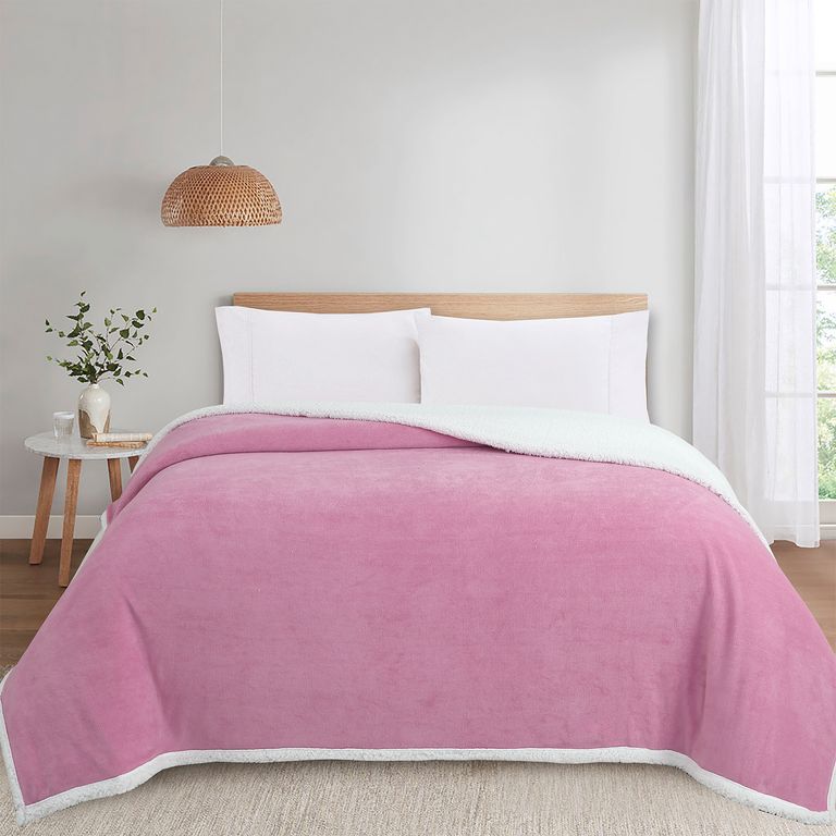 FRAZADA CORAL SHERPA 1.5 PLZ LT BERRY