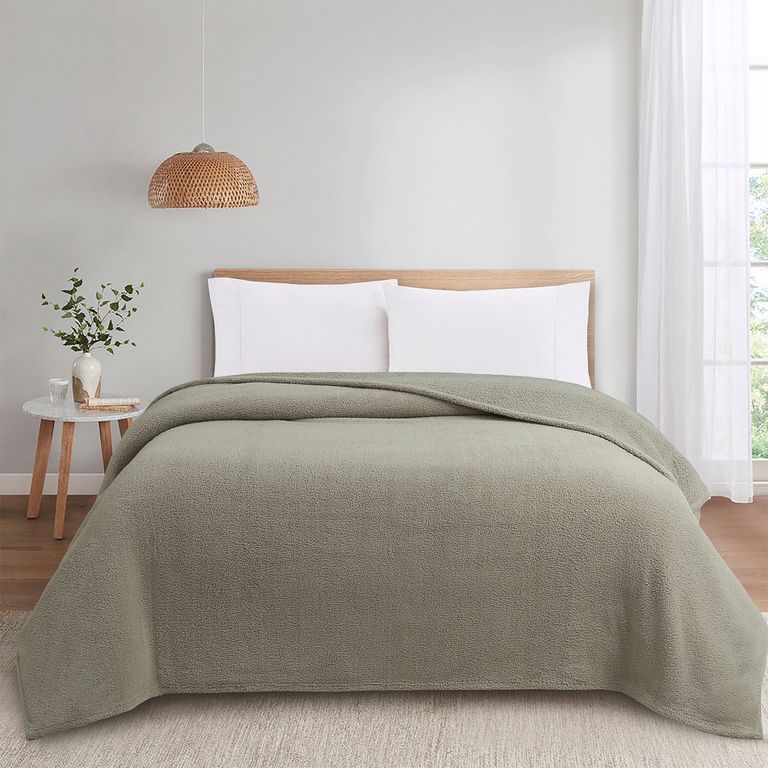 FRAZADA SHERPA 1.5 PLZ TAUPE