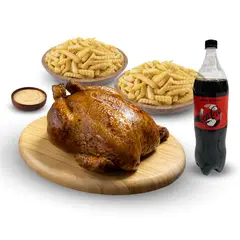 TOTTUS - Pollo Rostizado + 2 Porciones De Papas + 1 Ají + Coca Cola Sin Azúcar 1.5 L