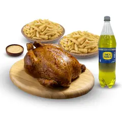 TOTTUS - Pollo Rostizado + 2 Porciones De Papas + 1 Ají + Inca Kola Sin Azúcar 1.5 L