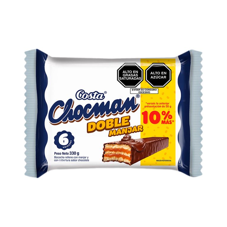 Chocman Costa Doble Manjar Empaque 198 g