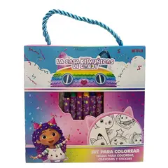 ARTESCO - Set de Colorear Gabby Dollhouse + Crayones x 6 Unidades