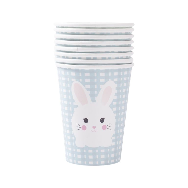 Set x 8 Vasos de Cartón Conejo