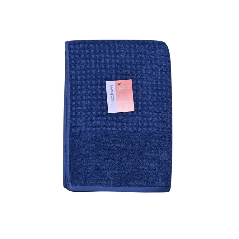 TOALLA DE BANO DISENO WAFFLE LT NAVY