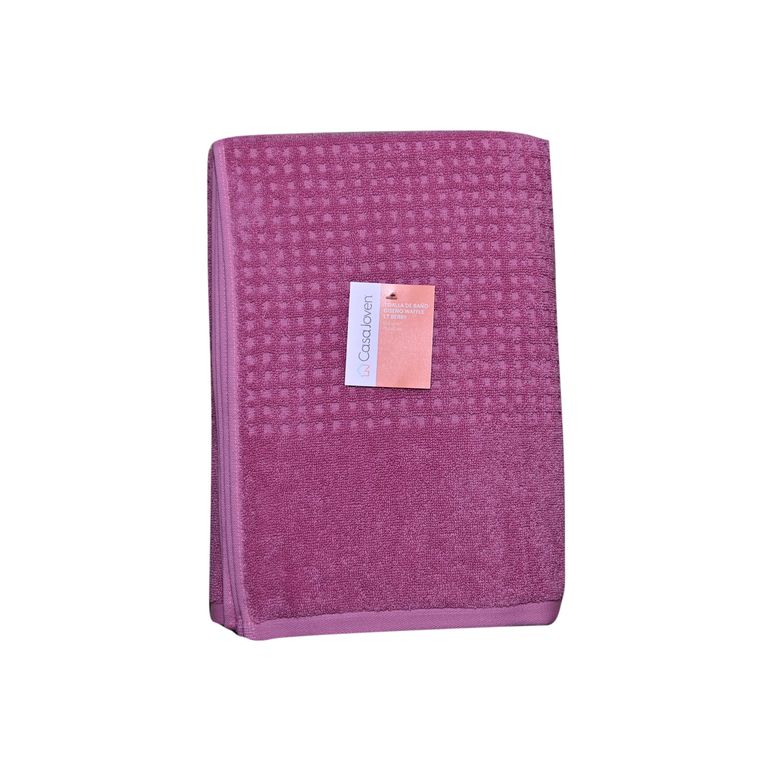 TOALLA DE BANO DISENO WAFFLE LT BERRY
