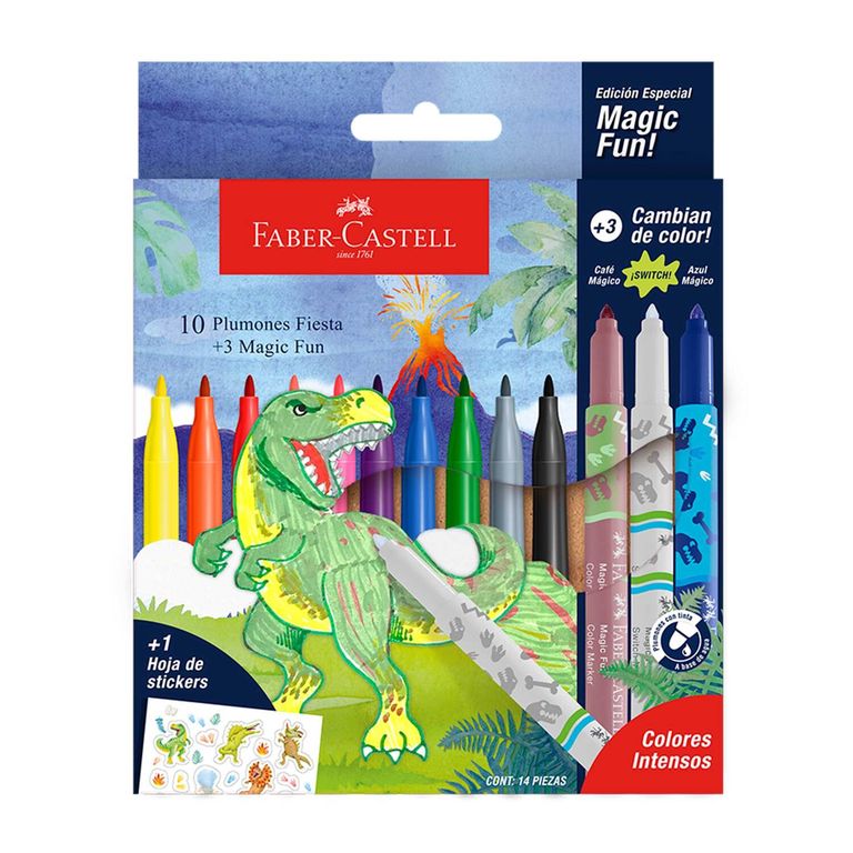 Marcador Dino Fiesta 45 + 3 Marcadores