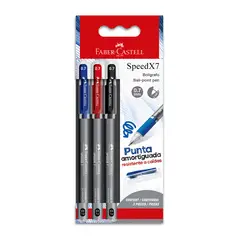 undefined - Bolígrafo Speedx7 1 Azul, 1 Rojo, 1 Negro Estuche 3 Und